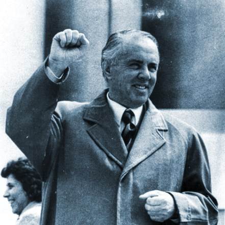 Enver Hoxha Raised Fist