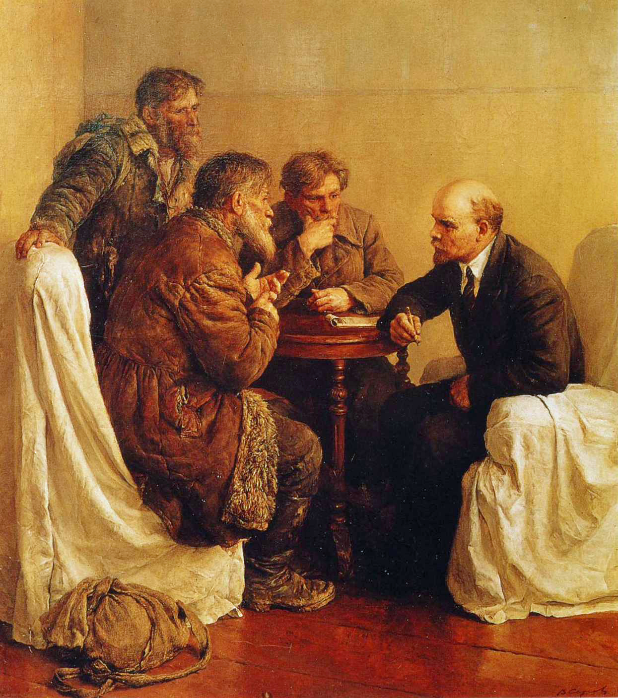 vladimir-serov-peasant-petitioners-visiting-lenin